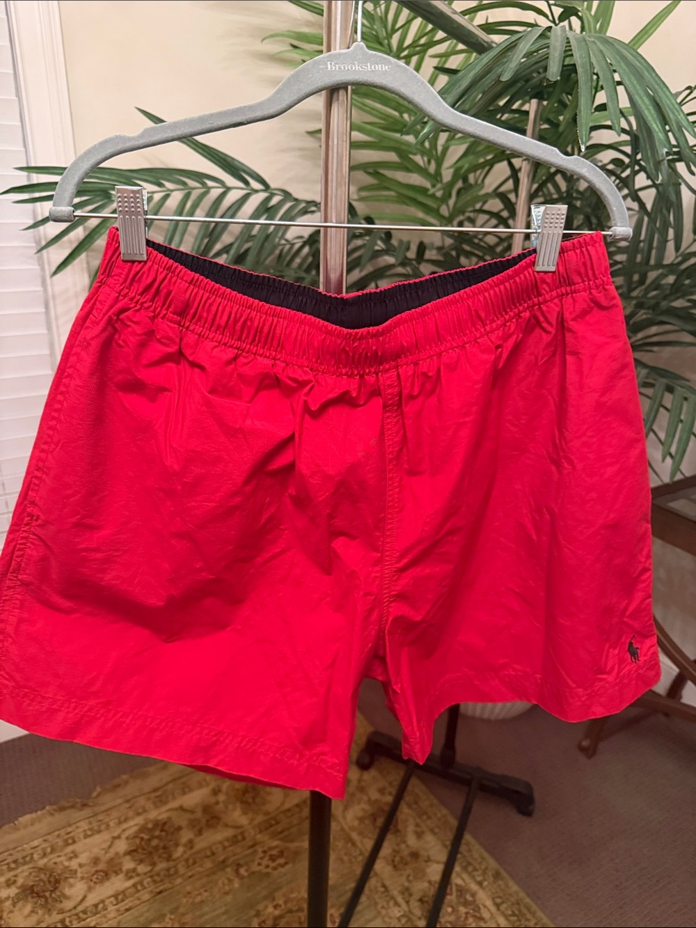 Polo by Ralph Lauren Red Swim Trunks with Embroidered Pony